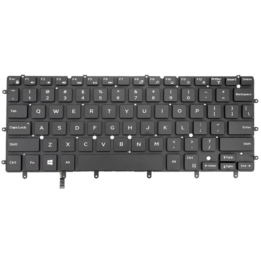 Laptoptoetsenbord met verlichting US-indeling voor Dell XPS 13 9343 / 9350 / 9360 (zwart)