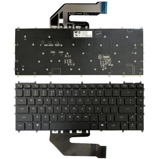 Laptoptoetsenbord met verlichting US-indeling voor Dell Alienware x15 R1 / R2 (zwart)