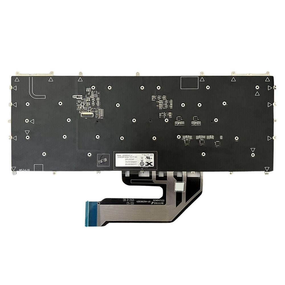Laptoptoetsenbord met verlichting US-indeling voor Dell Alienware x15 R1 / R2 (zwart)