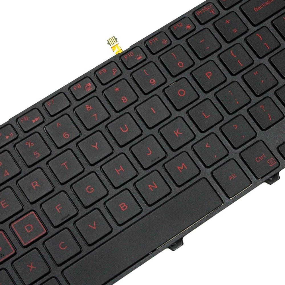Laptoptoetsenbord met verlichting voor Dell Inspiron 15-3000 / 15-5000 en XPS 15-9550 (rode opdruk)