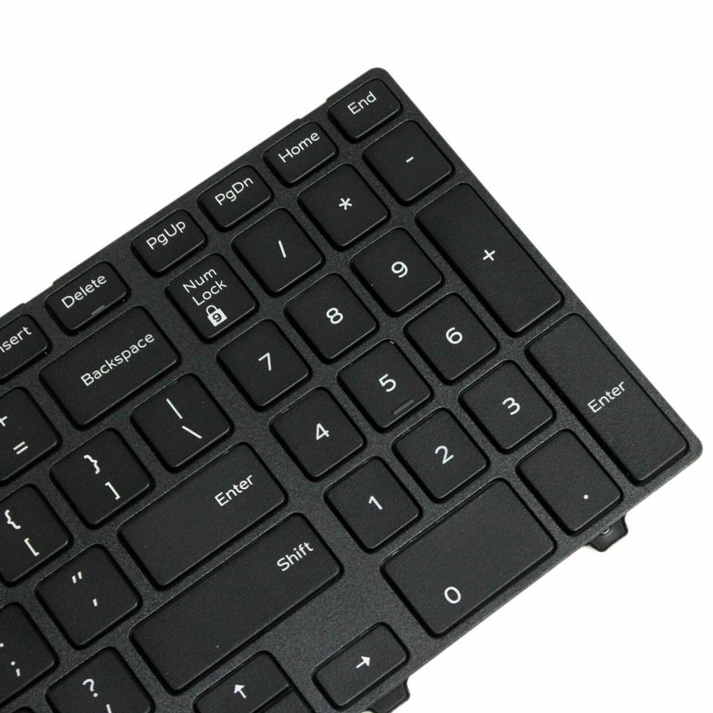 Laptoptoetsenbord met verlichting US-indeling voor Dell 15-9550 / 15-3000 / 15-5542 (witte opdruk)