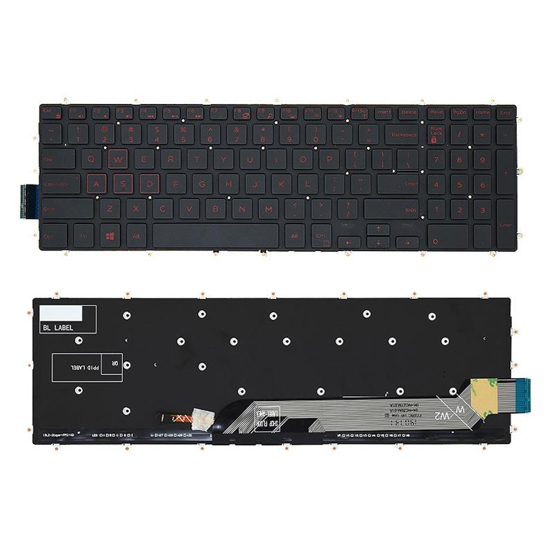 Laptoptoetsenbord met verlichting US-indeling voor Dell G3 3579 / 3779, G5 5587 en G7 7588 (rode opdruk)