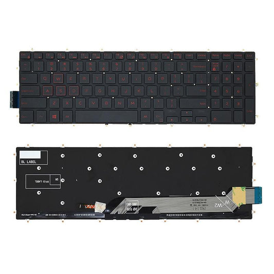 Laptoptoetsenbord met verlichting US-indeling voor Dell G3 3579 / 3779, G5 5587 en G7 7588 (rode opdruk)