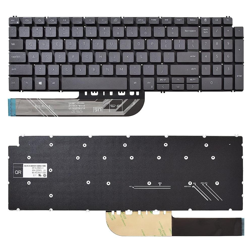 Laptoptoetsenbord US-indeling voor Dell Inspiron 15 7590 / 7591 / 7791 (zwart)