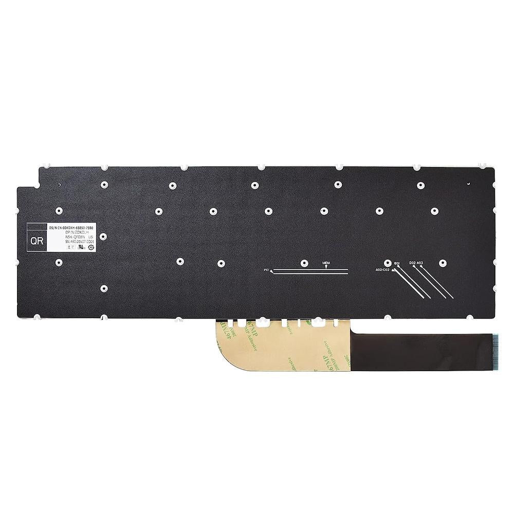 Laptoptoetsenbord US-indeling voor Dell Inspiron 15 7590 / 7591 / 7791 (zwart)