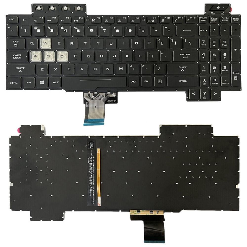 Laptoptoetsenbord met verlichting voor Asus TUF Gaming FX505D / FX505DY / FX505DD (US-indeling, zwart)