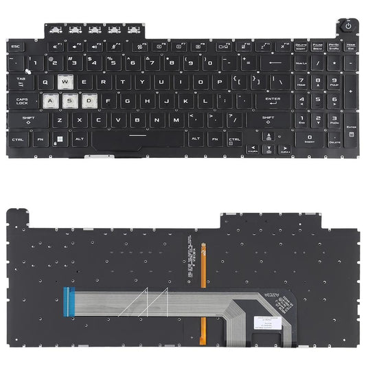 Verlicht laptoptoetsenbord voor ASUS TUF Gaming F15 FX506 / FA506 (US, zwart)