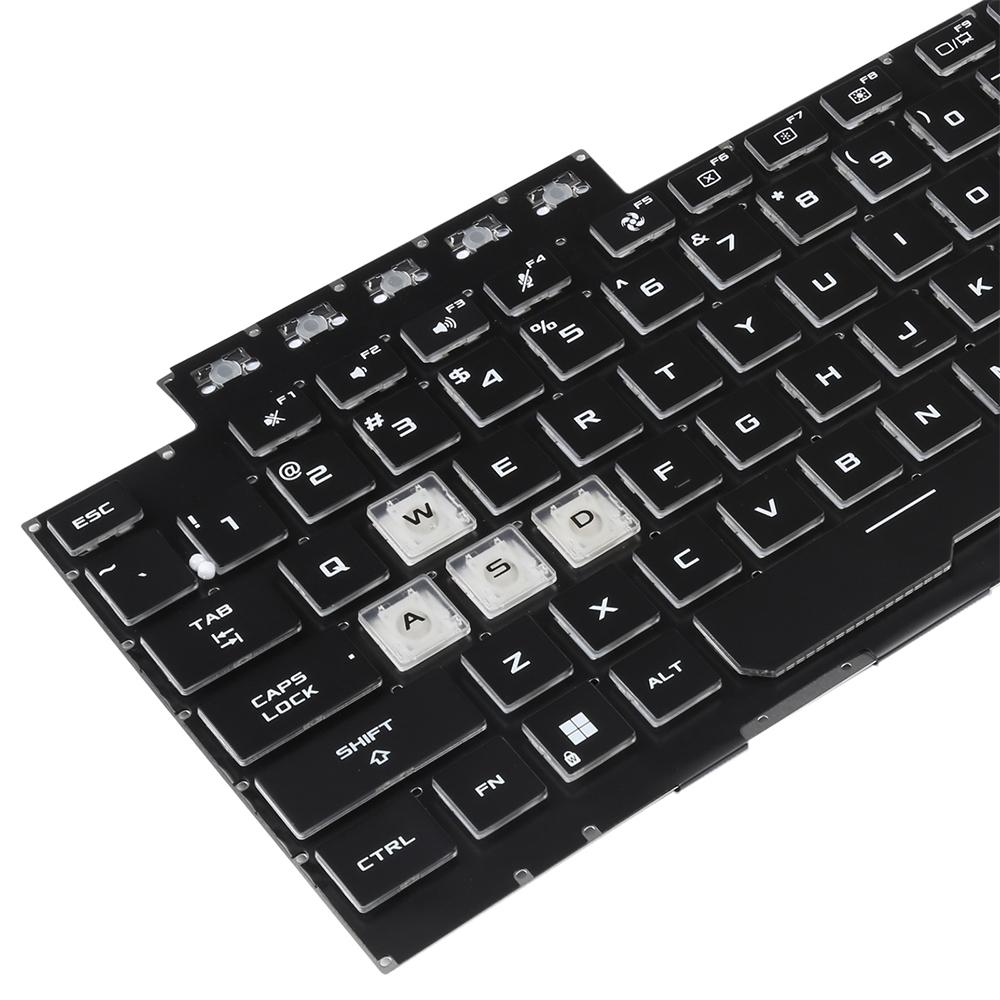 Verlicht laptoptoetsenbord voor ASUS TUF Gaming F15 FX506 / FA506 (US, zwart)