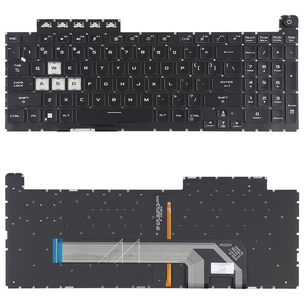 Laptoptoetsenbord met verlichting voor Asus ROG Strix GL703V / GL503V (US-indeling, zwart)