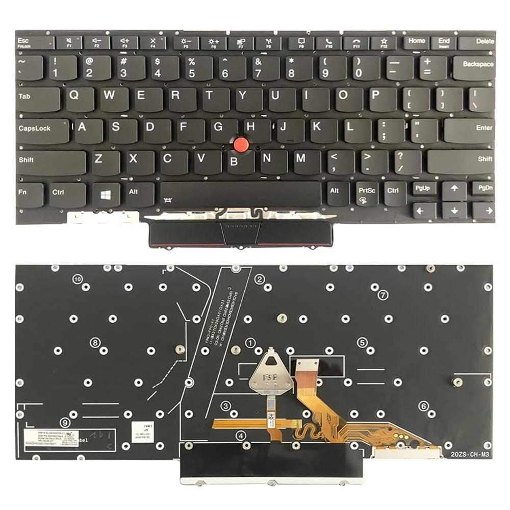 Laptoptoetsenbord met verlichting voor Lenovo ThinkPad X1 Nano (US-indeling)