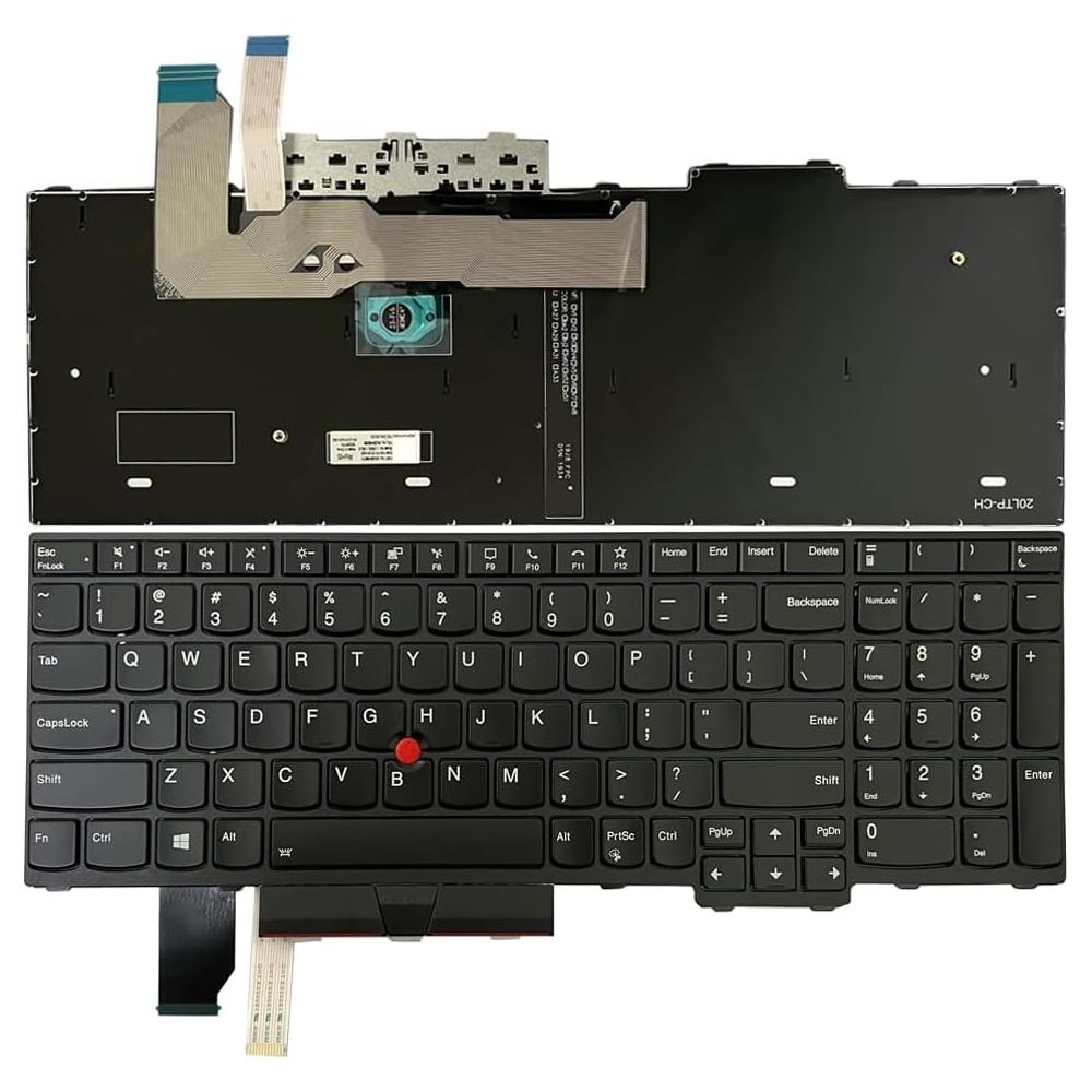 Laptoptoetsenbord met verlichting voor Lenovo ThinkPad T15p en P15v Gen 1, 2 en 3 (US-indeling)