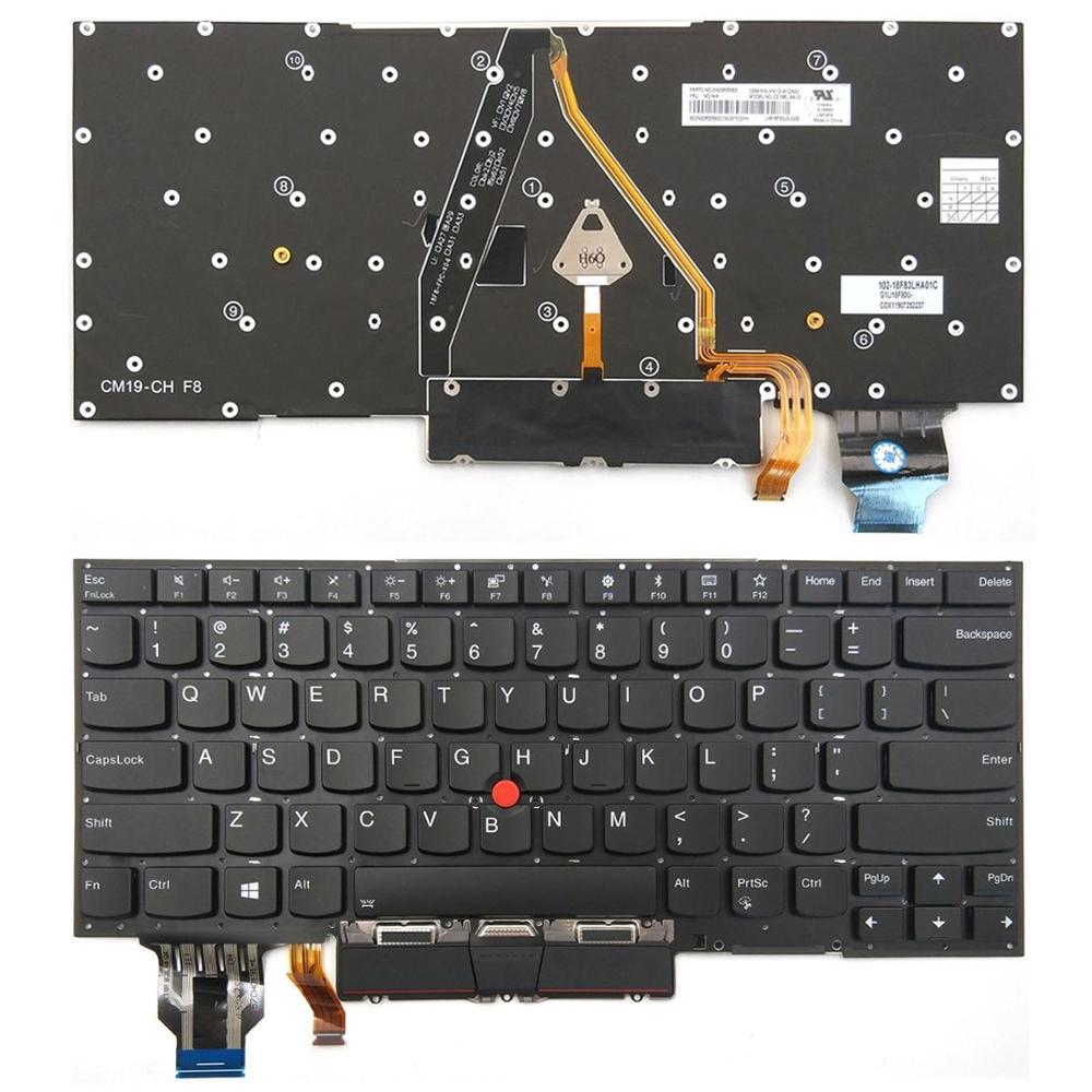 Laptoptoetsenbord met verlichting voor Lenovo ThinkPad X1 Carbon 2020 en 2019 (US-indeling)