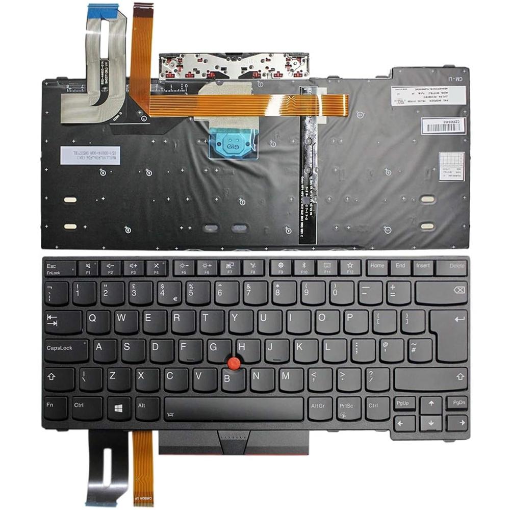 Laptoptoetsenbord met verlichting voor Lenovo ThinkPad T480s, E480 en L480 (Britse indeling)