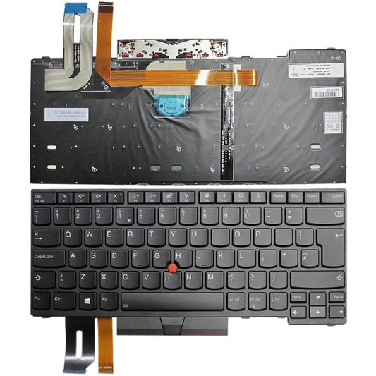 Laptoptoetsenbord met verlichting voor Lenovo ThinkPad T480s, E480 en L480 (Britse indeling)