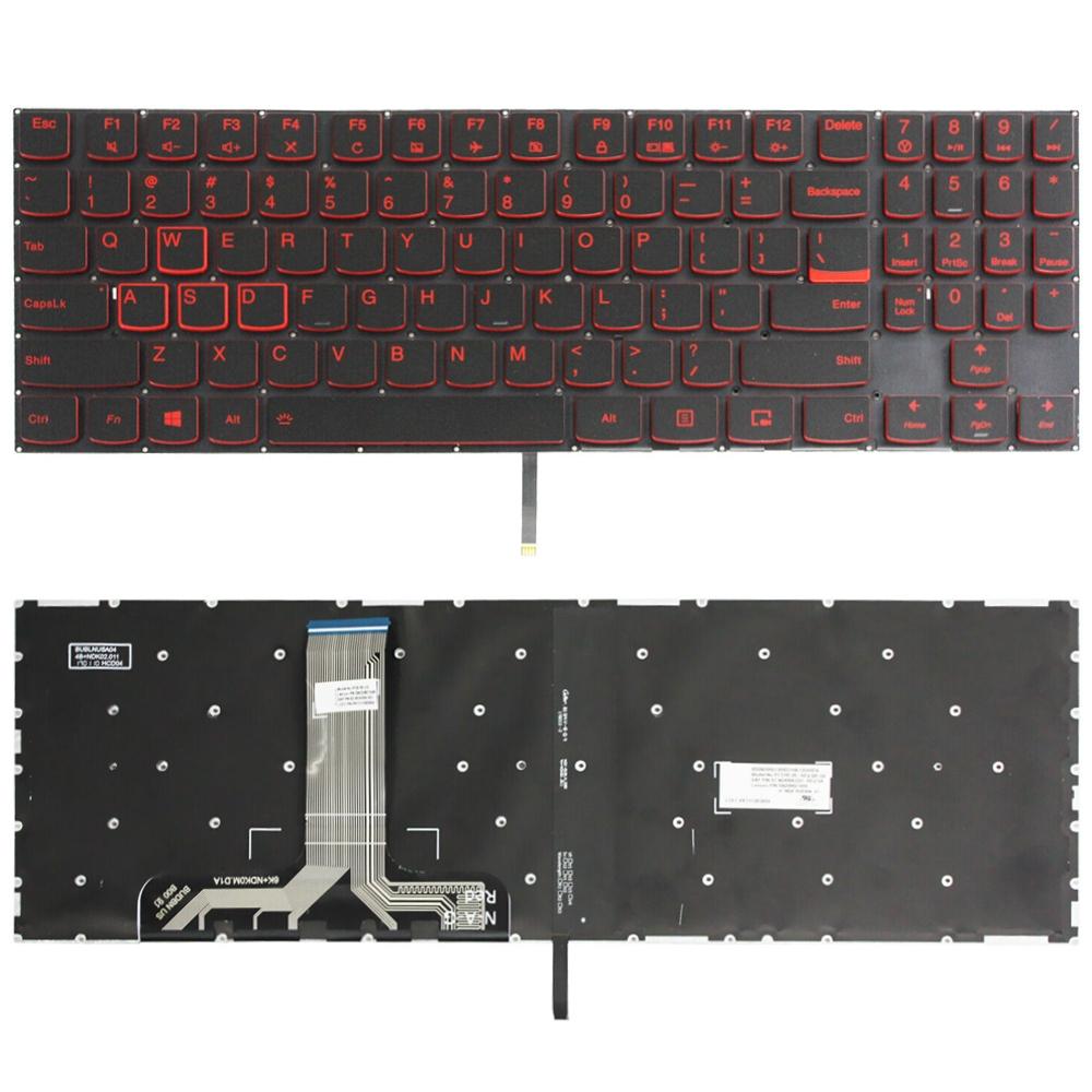 Laptoptoetsenbord met verlichting voor Lenovo Y520 US-indeling (rode opdruk)