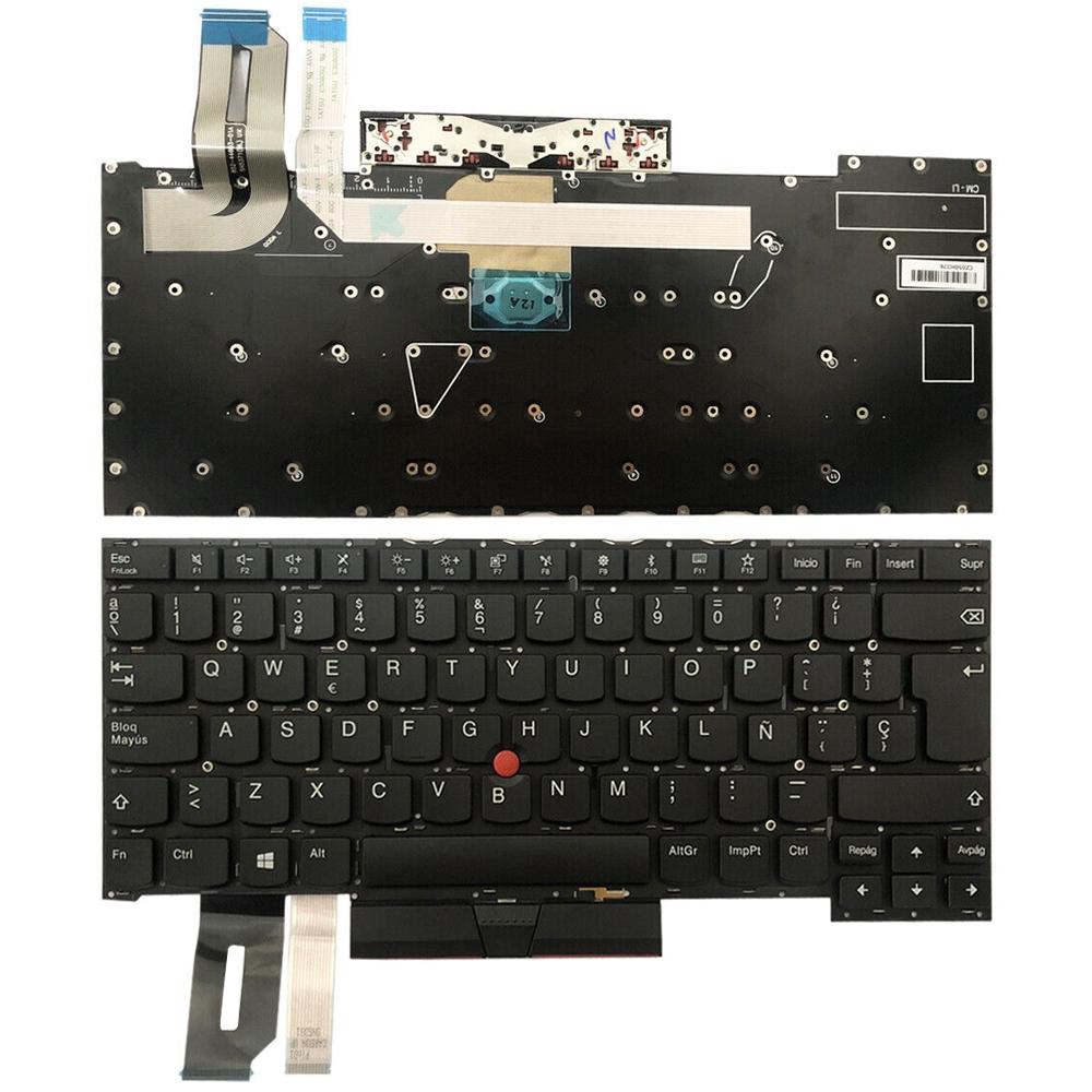 Laptoptoetsenbord met verlichting voor Lenovo ThinkPad T490s en T495s (Spaanse indeling)