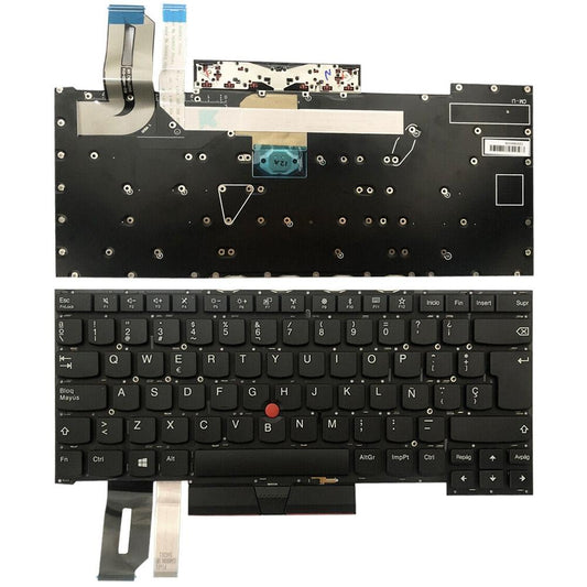 Laptoptoetsenbord met verlichting voor Lenovo ThinkPad T490s en T495s (Spaanse indeling)