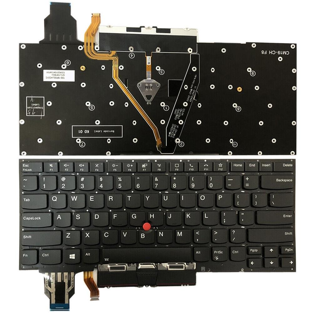 Toetsenbord met verlichting voor Lenovo ThinkPad X1 Yoga 4th Gen 20QF (US-indeling, zwart)