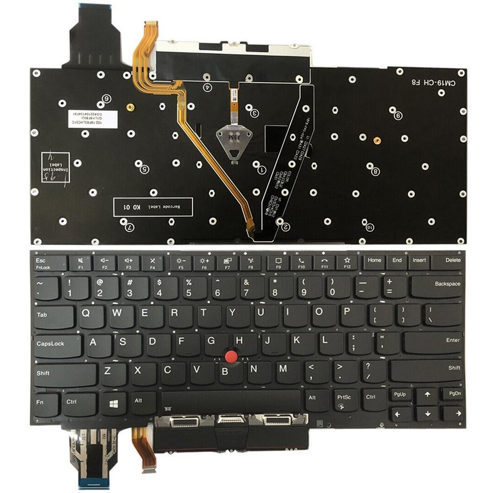 Verlicht laptoptoetsenbord voor Lenovo ThinkPad X1 Yoga 5th Gen 20UB (US-indeling, donkergrijs)