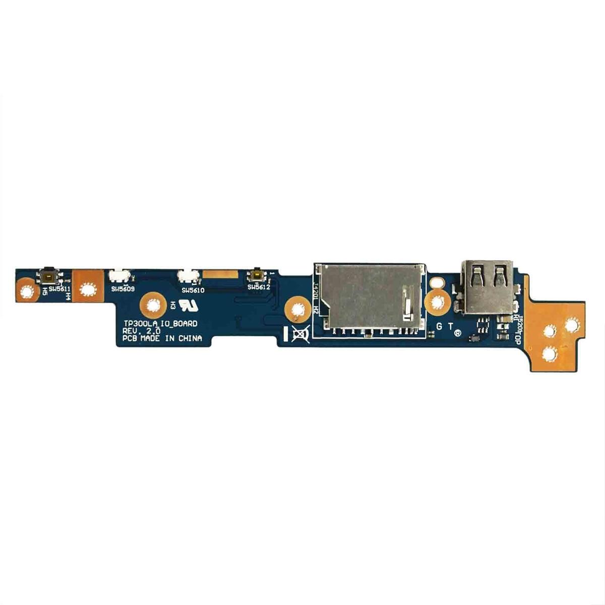 Aan/uit-knopprint met USB-poort en kaartlezer voor Asus TP300 / Q302