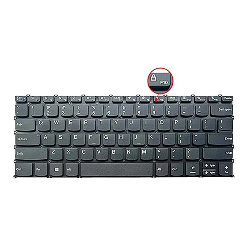 Laptoptoetsenbord met verlichting voor Lenovo IdeaPad 5 en Yoga Slim 7 Pro, F10 met slotpictogram (Zwart)