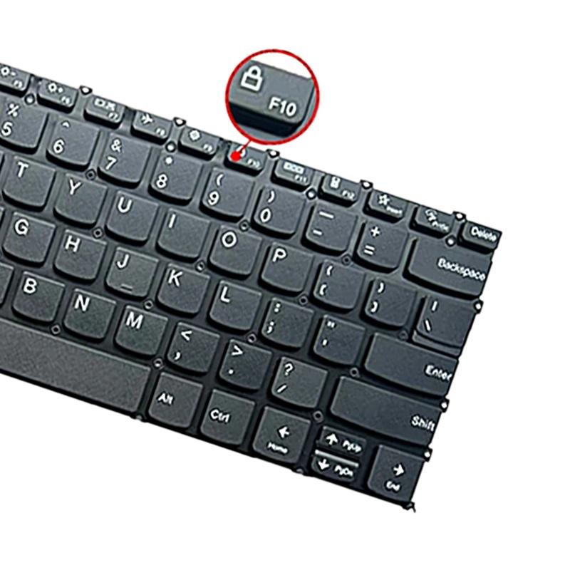 Laptoptoetsenbord met verlichting voor Lenovo IdeaPad 5 en Yoga Slim 7 Pro, F10 met slotpictogram (Zwart)