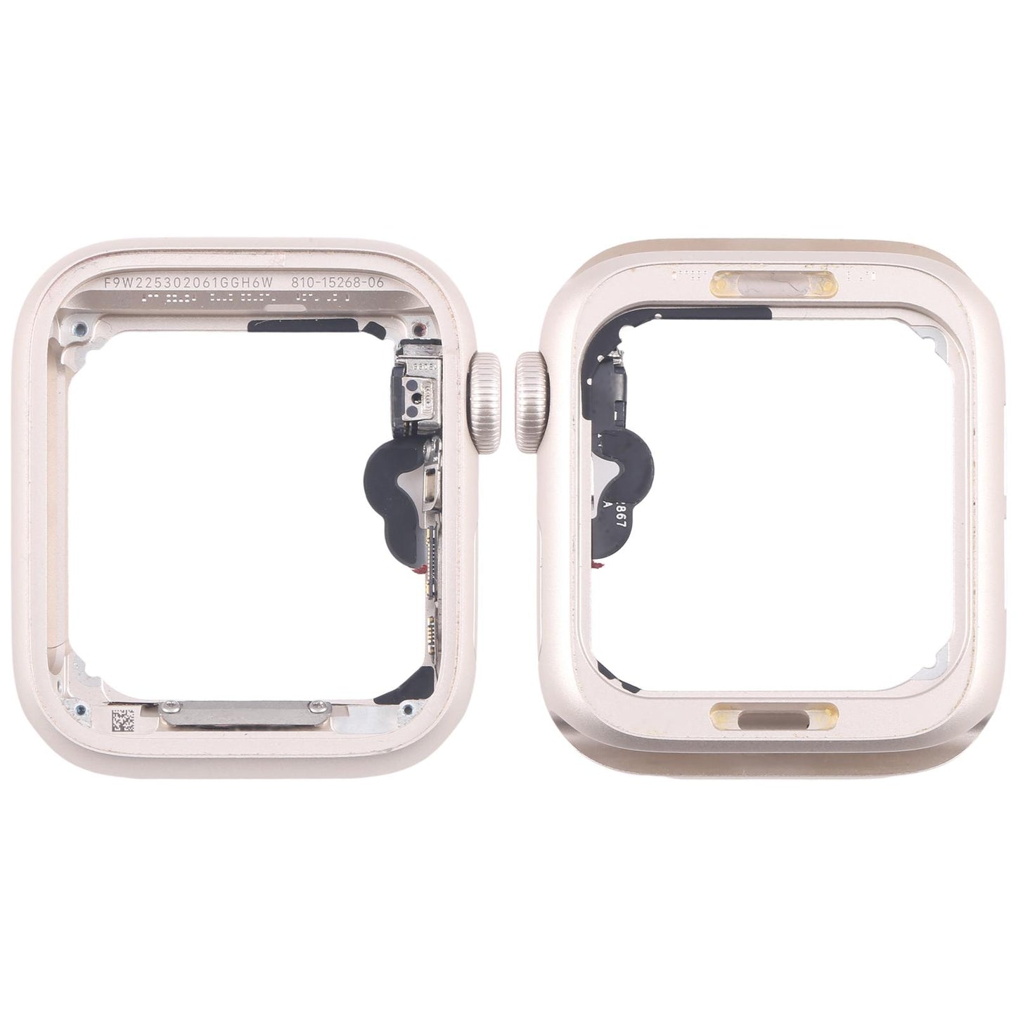 Middenframe met kroon-flexkabel voor Apple Watch SE (2022) 40mm LTE (sterrenlicht)