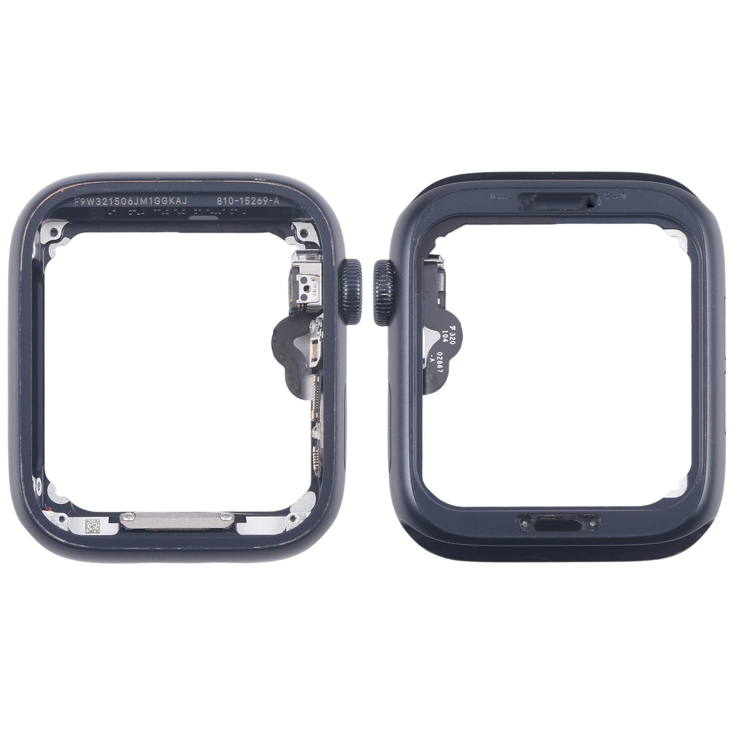 Middenframe met kroon-flexkabel voor Apple Watch SE 2022 40mm GPS (middernacht)