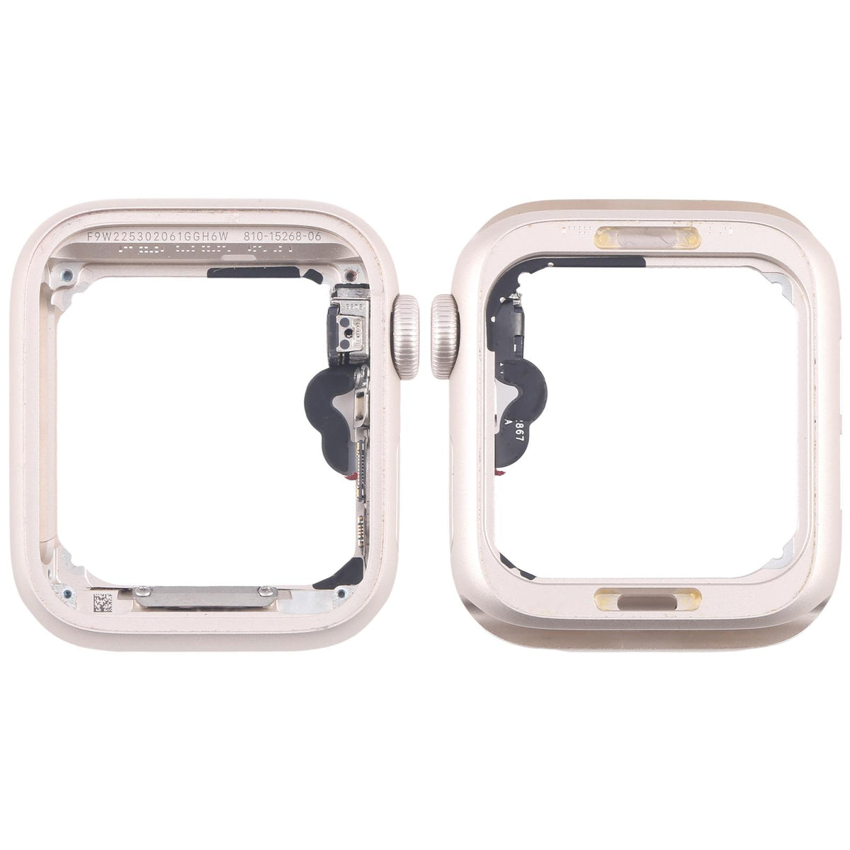 Middenframe met kroon-flexkabel voor Apple Watch SE (2022) 40mm GPS (sterrenlicht)
