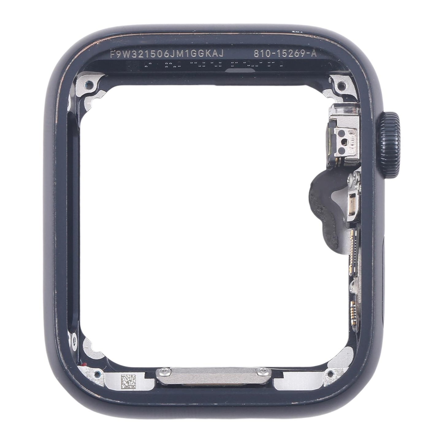 Middenframe met kroon-flexkabel voor Apple Watch SE 2022 44mm LTE (middernacht)