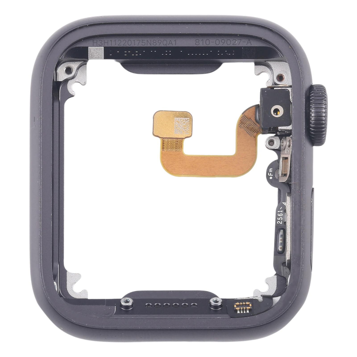 Middenframe met kroon-flexkabel voor Apple Watch Series 6 44mm GPS (grijs)