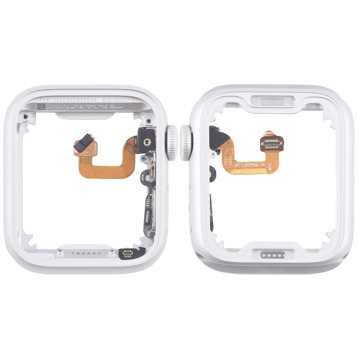 Middenframe met kroon-flexkabel voor Apple Watch Series 6 44mm GPS (zilver)