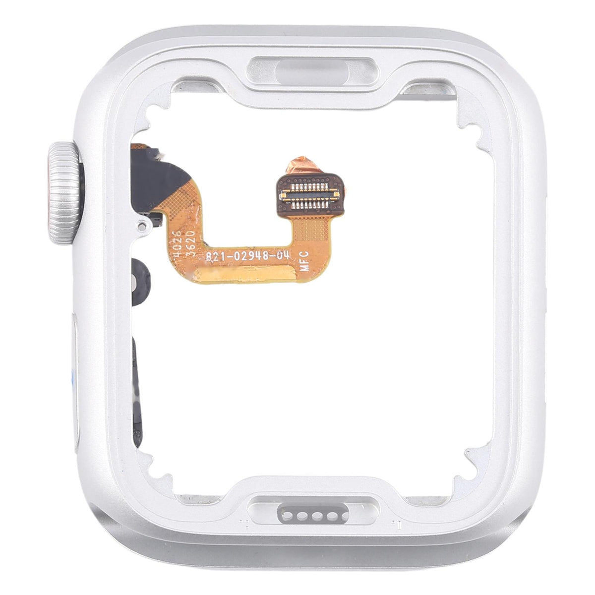 Middenframe met kroon-flexkabel voor Apple Watch Series 6 44mm GPS (zilver)
