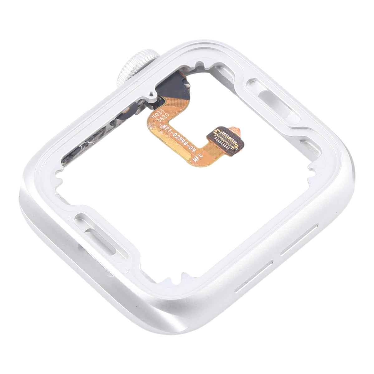 Middenframe met kroon-flexkabel voor Apple Watch Series 6 44mm GPS (zilver)