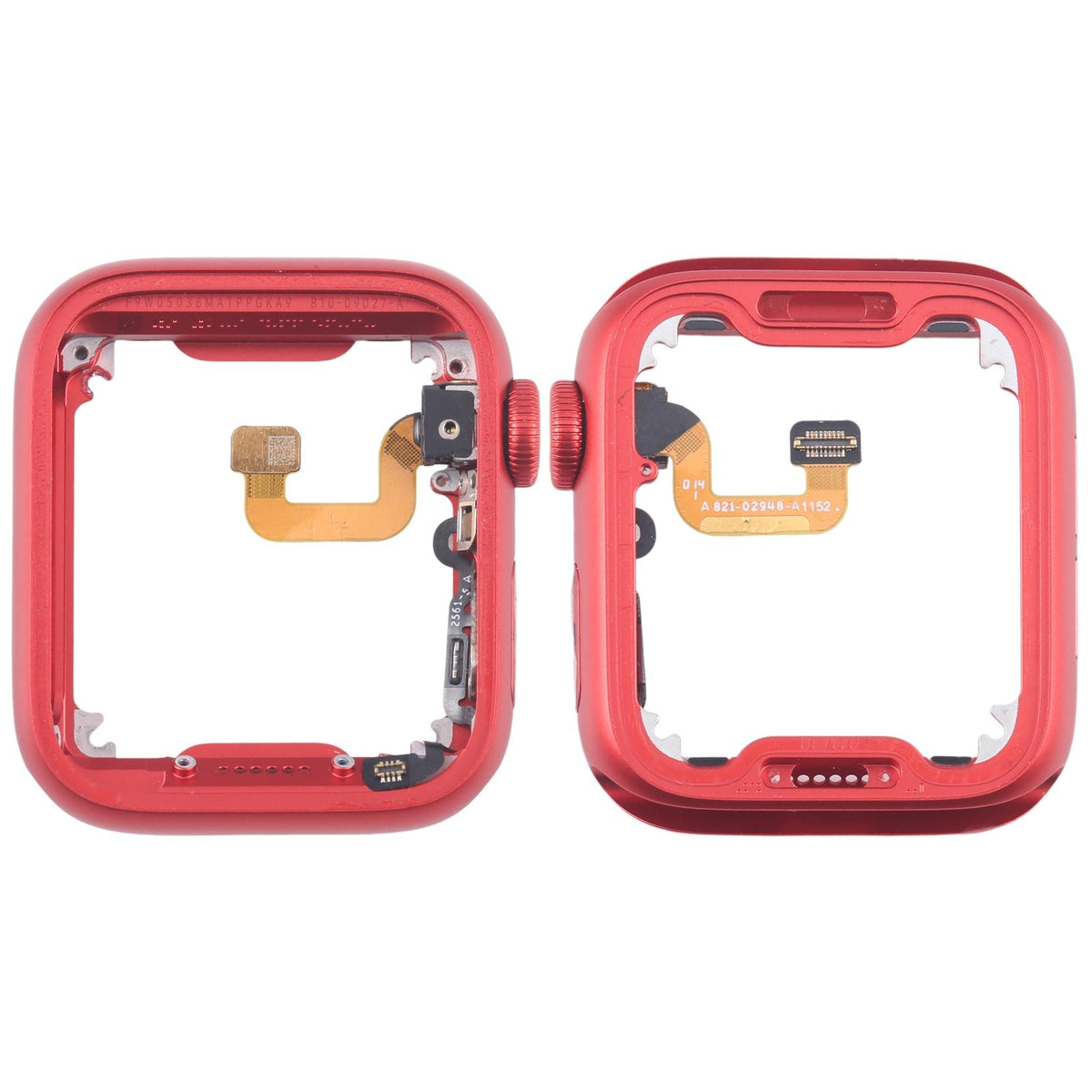 Middenframe met Digital Crown-flexkabel voor Apple Watch Series 6 44mm (GPS) (rood)