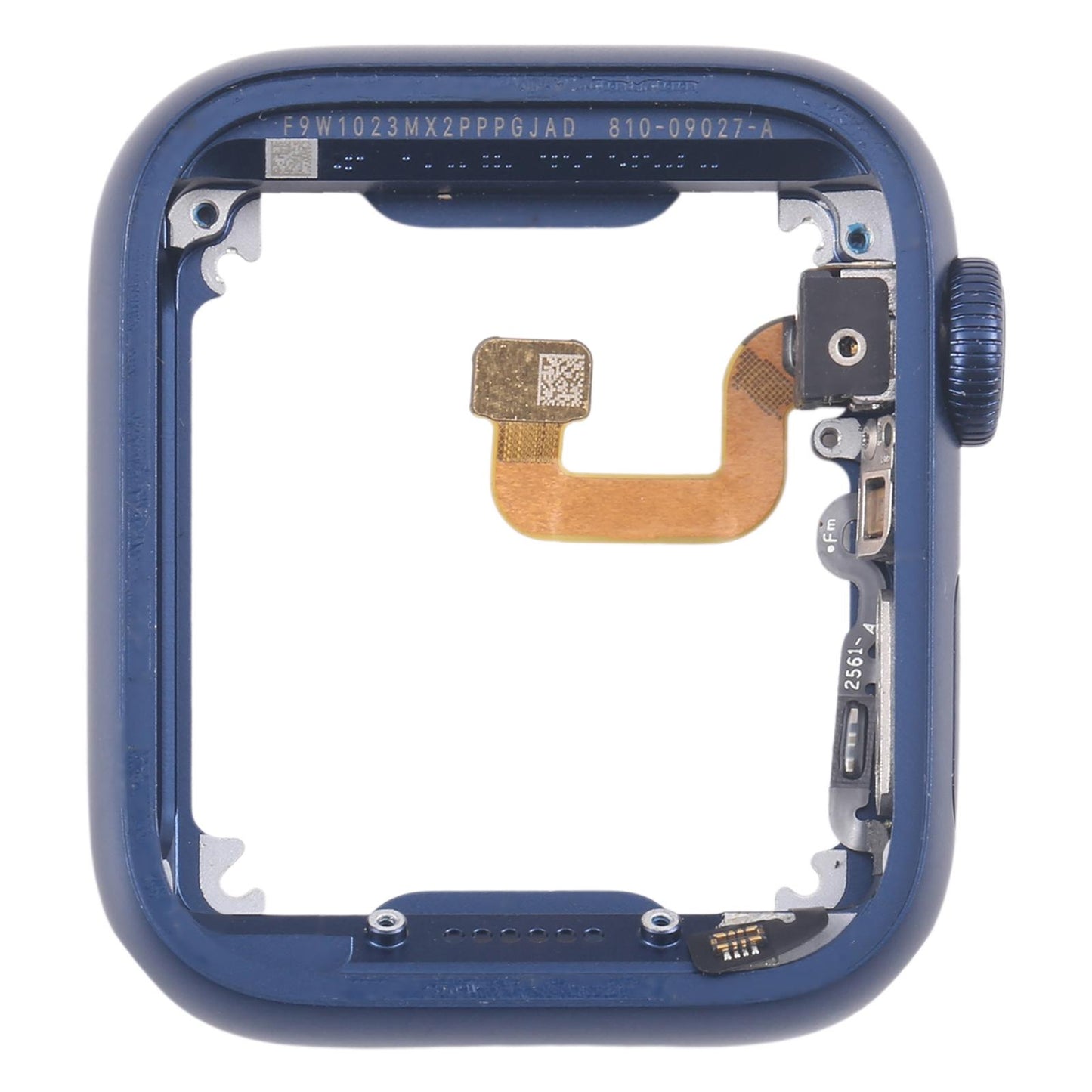 Middenframe met kroon-flexkabel voor Apple Watch Series 6 44mm GPS (aluminium, blauw)