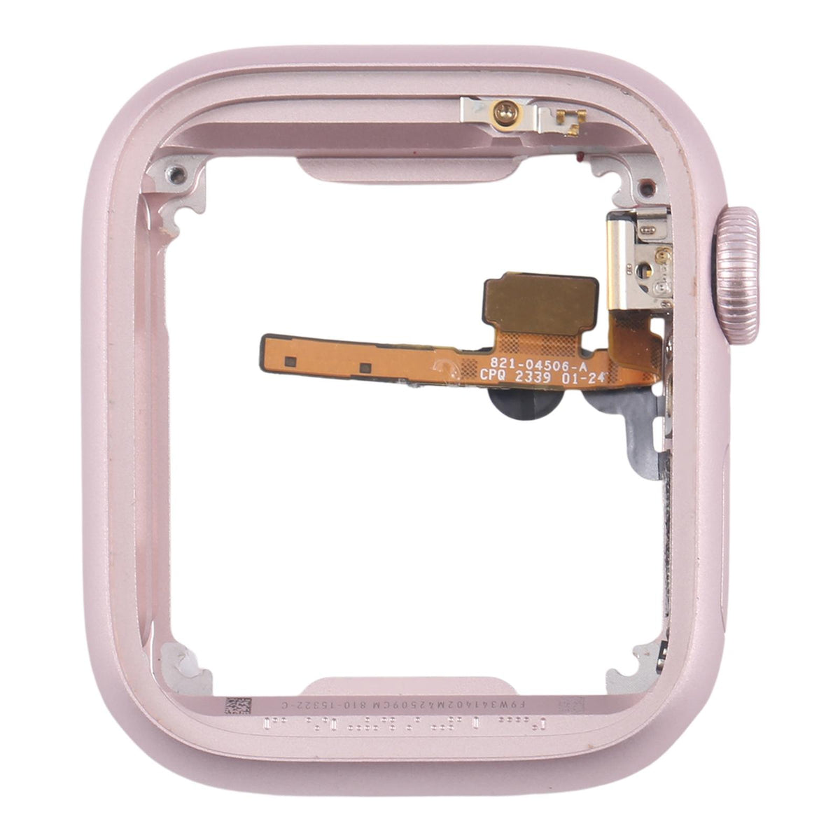 Middenframe met kroon-flexkabel voor Apple Watch Series 9 41mm LTE (roze)