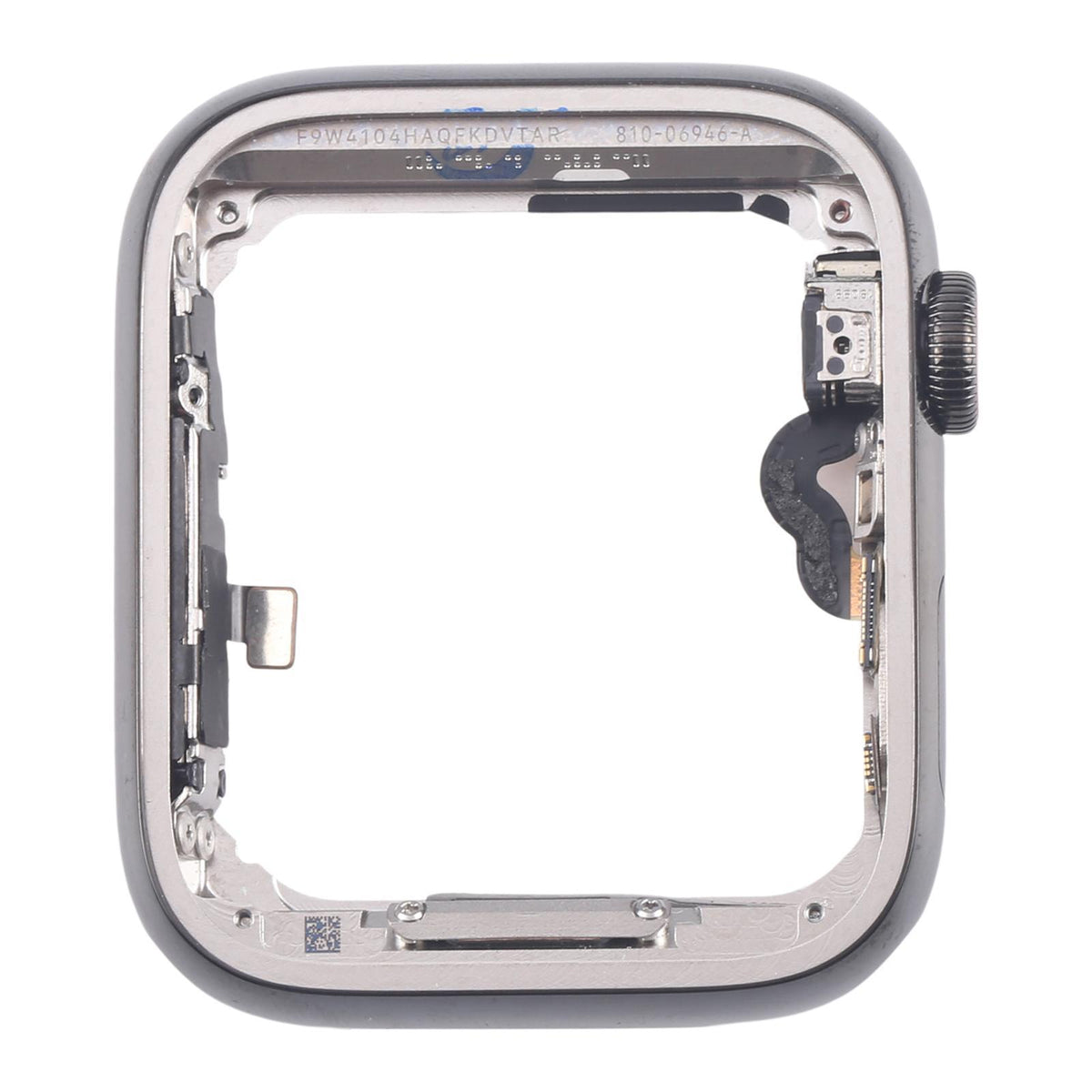 Middenframe met kroon-flexkabel voor Apple Watch Series 4 44mm LTE (roestvrij staal, graphite)