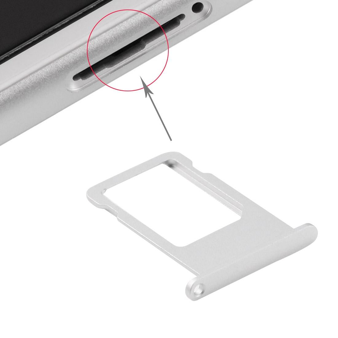Simkaarthouder voor iPhone 6s (zilver)