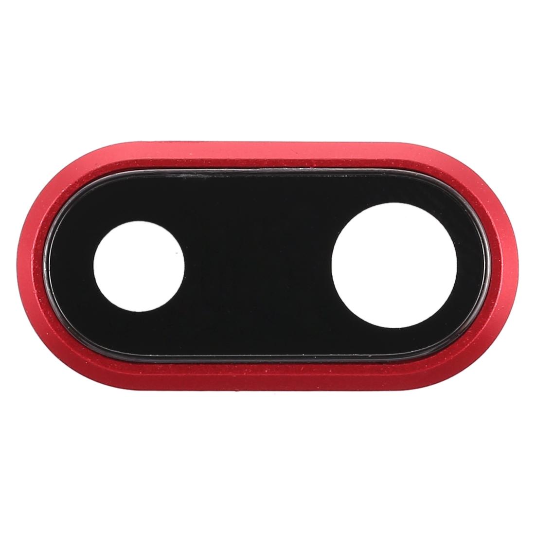 Achtercamera-ring met lensglas voor iPhone 8 Plus (rood)