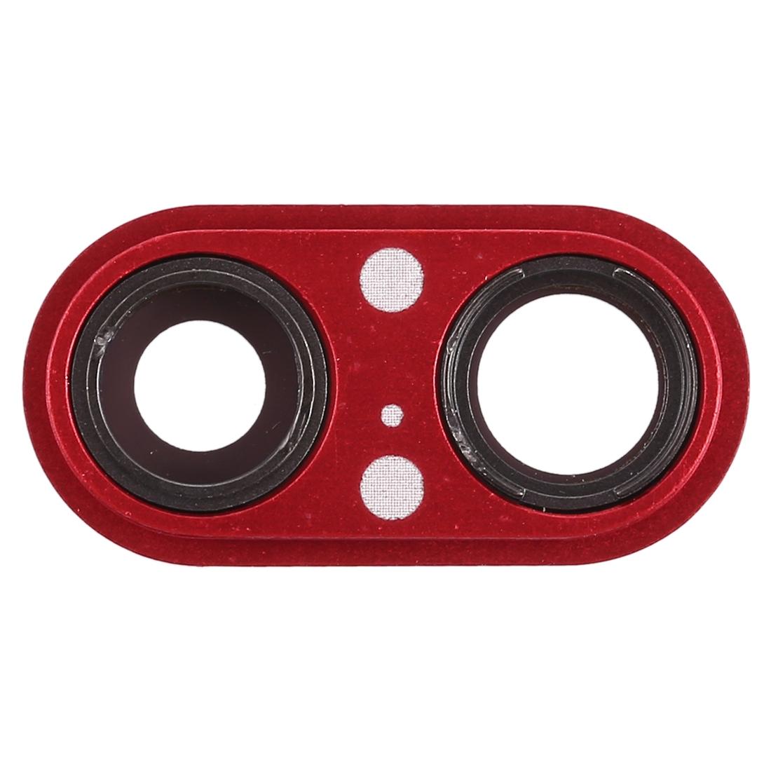 Achtercamera-ring met lensglas voor iPhone 8 Plus (rood)