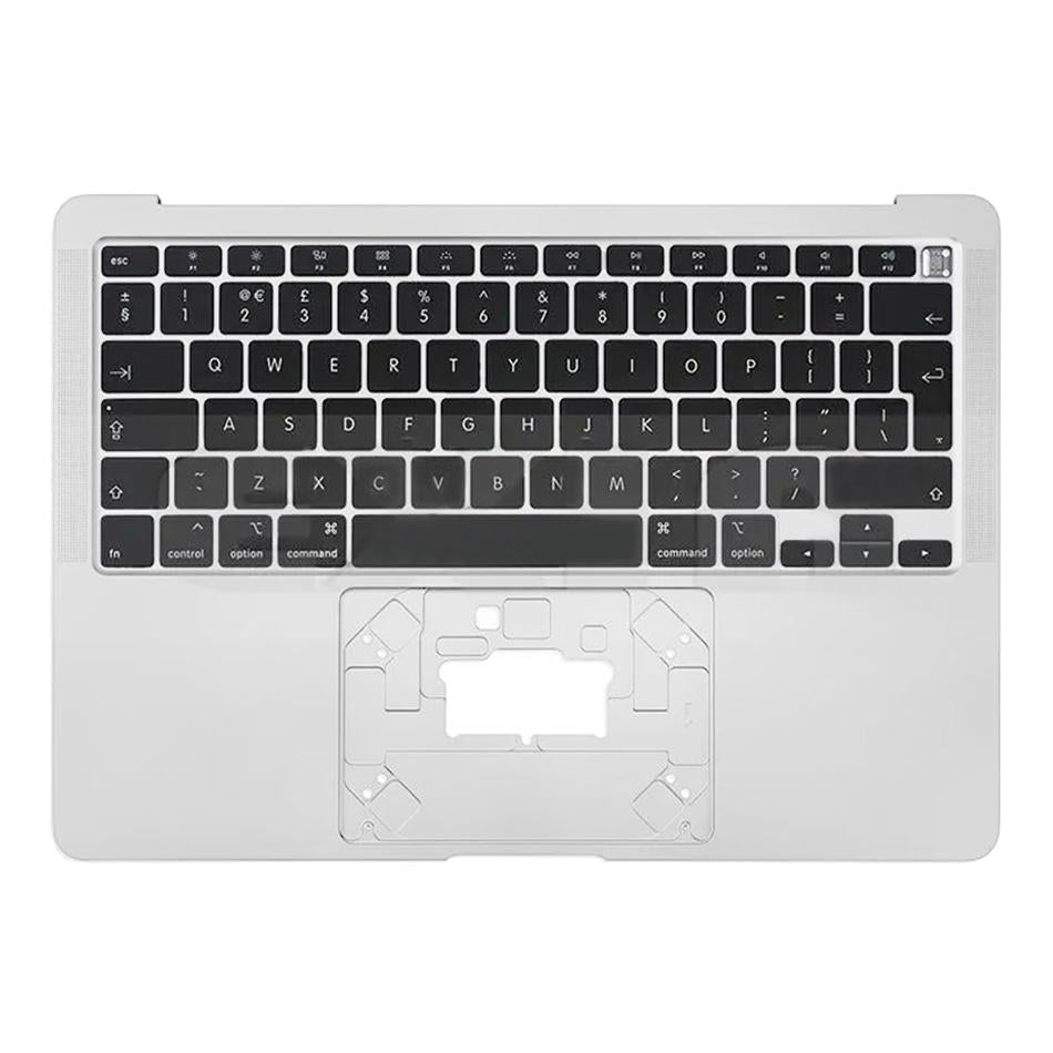 Topcase met toetsenbord (UK-indeling) voor MacBook Air 13 inch M1 A2337 (2020, EMC 3598) (Zilver)