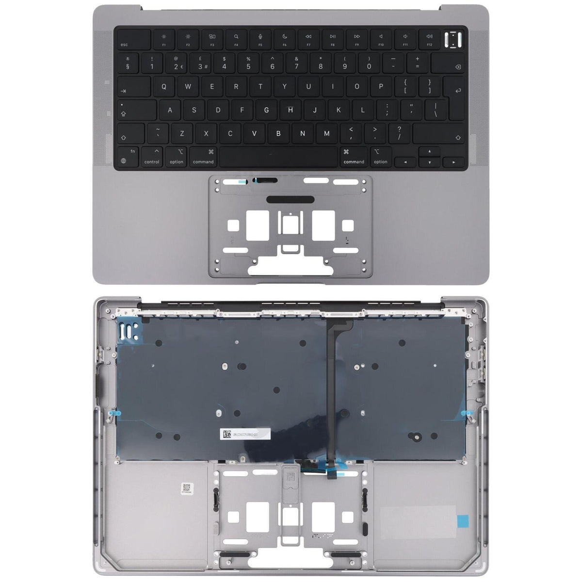 Topcase met toetsenbord UK Edition voor MacBook Pro 14 inch A2442 A2779 (spacegrijs)