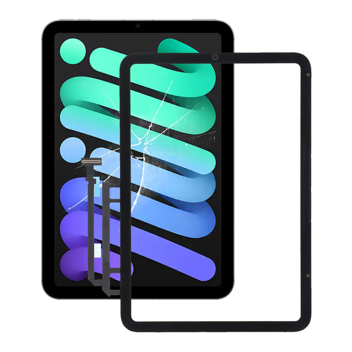 Touchscreen (digitizer) voor iPad mini 6 / mini 7 (zwart)