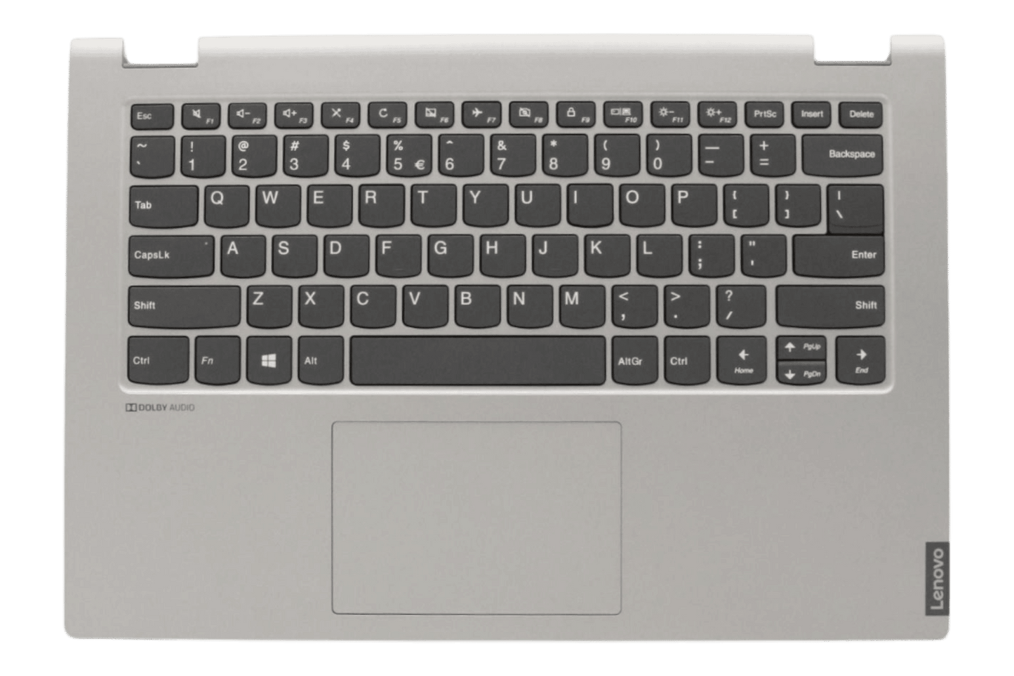Lenovo Laptop Toetsenbord Qwerty US +Top Cover - Grijs