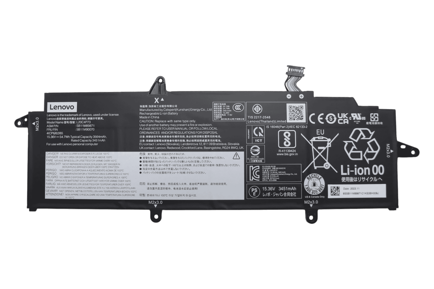 Lenovo Laptop Accu 3564mAh