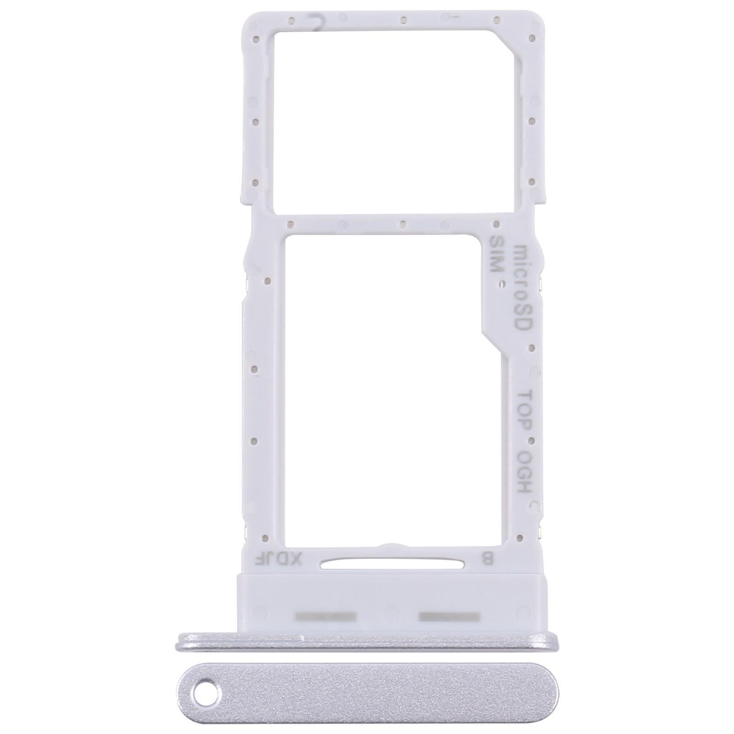 Simkaarthouder met microSD-slot voor Samsung Galaxy Tab S10 Lite (SM-X400 / SM-X406) (zilver)
