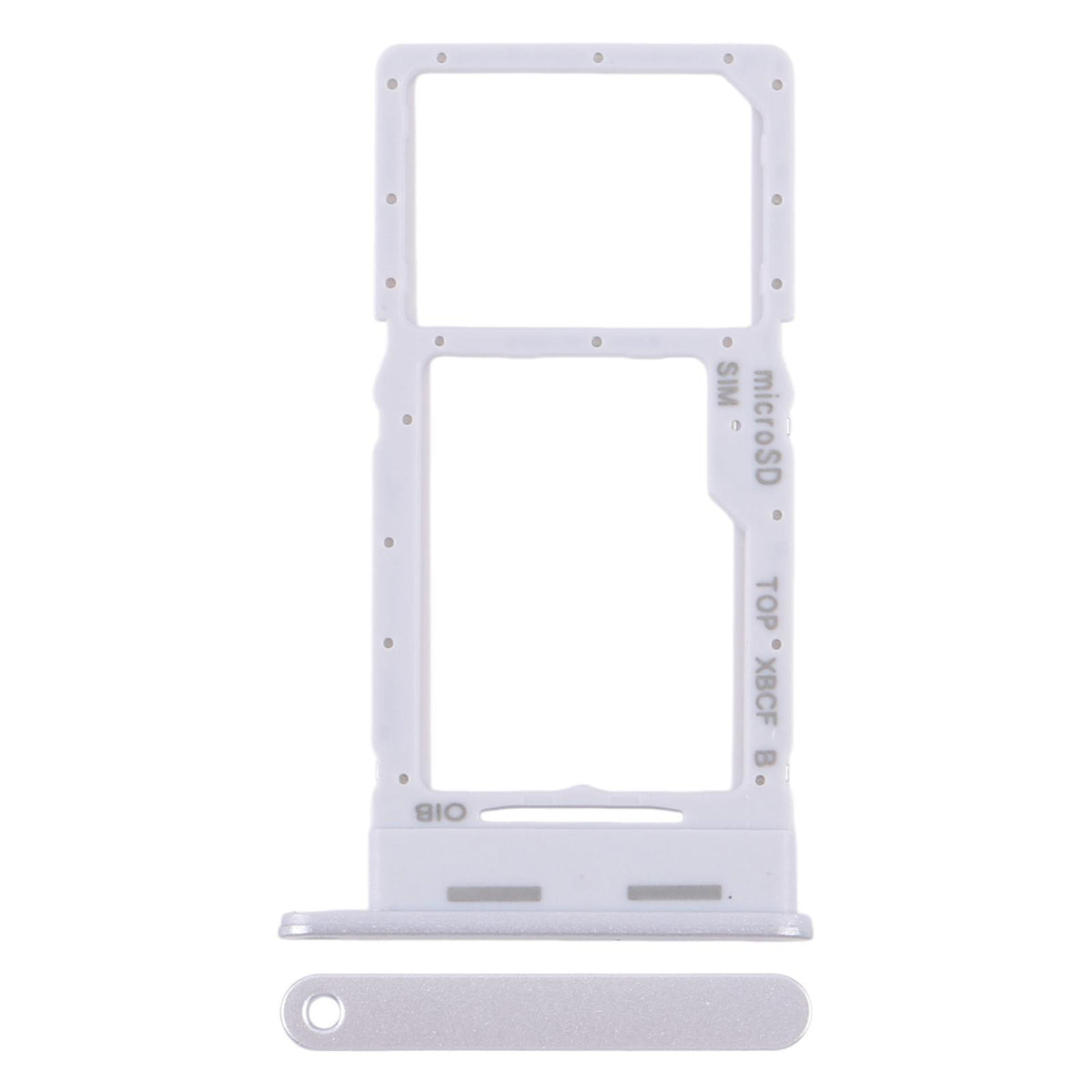 Simkaarthouder met microSD-slot voor Samsung Galaxy Tab A11+ (SM-X236/X230) (zilver)