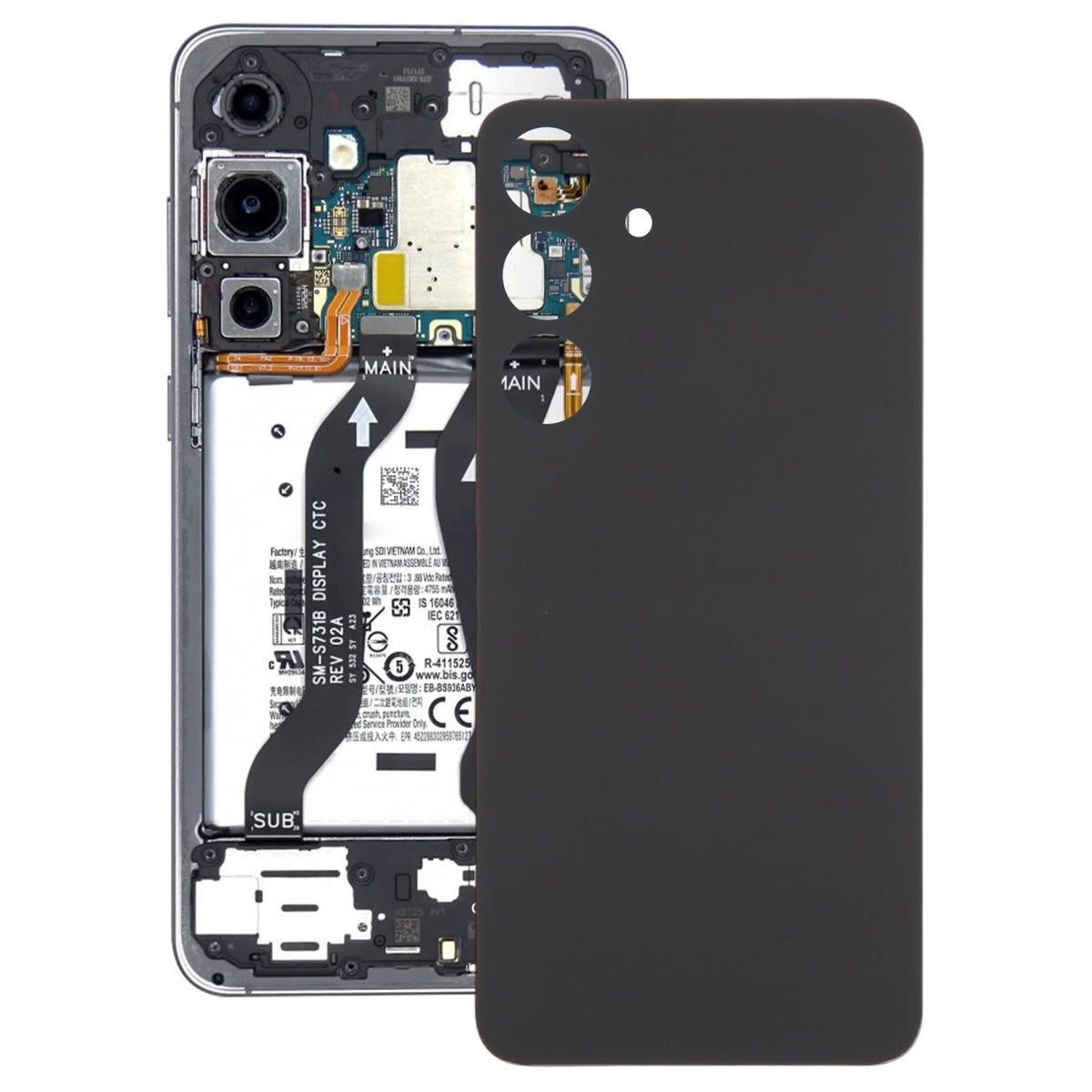 Achterklep voor Samsung Galaxy S25 FE 5G SM-S731B (zwart)