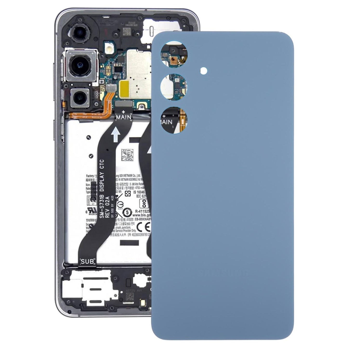 Achterklep voor Samsung Galaxy S25 FE 5G SM-S731B (donkerblauw)